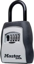 Master Lock Key Lock Box, Outdoor Lock Box for House Keys, Portable Combination Lockbox Resettable Code, 5400EC, Black