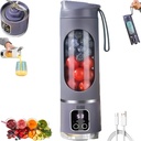 Portable Fruit Cup Blenders,Digital Multimode Juicer Blender - Smart Led Display,Digital Display Juicer, Portable Juicers Shakes And Smoothies For Fresh Juices At Home Or On The Goblender (Purple)