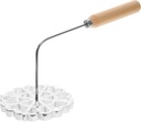 Hemoton Bunuelos Moulds with Handle Aluminum Alloy Waffle Rosettes Moulds Detachable Rosette Iron Moulds Set for Kitchen Baking 4.72Inch