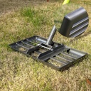 Lawn Leveling Rake, Heavy Duty Levelawn Tool for Garden Level Soil or Dirt Ground Surfaces Easily, 17” x 10” Ground Plate, Steel Handle Length is 60 inch