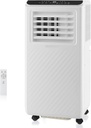 LDAILY 8000 BTU Portable Air Conditioner, 4-in-1 AC Unit with Cooling, Fan, Dehumidifier & Sleep Mode, 24H Timer, Remote Control, Window Kit for Bedrooms & Office up to 250 Sq.Ft. (8000BTU)