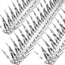Bird Spikes, 5 Feet Stainless Steel Bird Control Spikes for Outside, Pigeon and Squirrel Blocking Spikes, for Garden Fence Roof and Window - 5 Strips Covers 1.5m