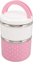 TOPINCN Lunch Box, Housing Leakage Proof Double Layer Lunch Box Portable Stainless Steel Interior for Home Office (#1)
