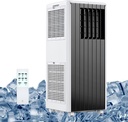 8,000 BTU Portable Air Conditioner, Cools Up to 350 Sq. Ft, 3-In-1 Room Air Conditioner With LED Touch, Built-In Dehumidifier, Easy Install Kit for Home