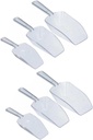 2Sets Lightweight Transparent Ice Scoops Versatile Plastic Shovels for Ice Flour and Candy Comfortable Grip Household Kitchen Tools