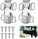 Shimeyao 2 Set Mailbox Replacement Roller Catch Latch with Screws Hardware Roller Wheel Spring Door Catch Latch for Cabinet Doors Rv Camper Kitchen