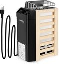 2KW 110V Sauna Heater with Plug, Electric Sauna Heater, 3h Timer for Small Sauna Rooms (100 Cu.Ft.), Dry Sauna Heater, No Wiring Needed Sauna Stove