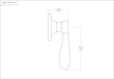 Designers Impressions Kingston Design Black Dummy Door Lever Left Hand (Non-Functioning)
