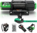STIMULATER 5500LB ATV/UTV Winch,12V Electric Winch,Winch with 1/4'' x 50' Synthetic Rope,with Wireless Remote and Wired Switch,with Hawse Fairlead&Hook,IP67 Waterproof,Suitable for Most ATVs and UTVs