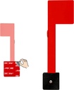 No Tools Needed with Optional Screws Mailbox Flag Replacement (Pack of 1) – Weather-Proof Strongest Adhesive Red Flag for Mailboxes Outside – Two Installation Options
