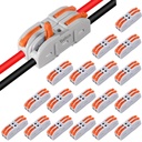 Bellox 18 Pcs Lever Wire Cable Connectors, 2 i 2 Out Electrical Splice Inline Terminals, 24-12 AWG Push Type Quick Splice Lock Compact Wire Jointer Conductor för hem, Electrician Use
