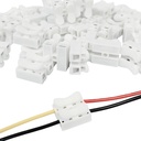 ROBOWAY 25Pcs CH2 Cable Connectors 2 Pins Electrical Push Type Shock Resistant Wire Connector Quick Splice Lock Wire Terminal 220V 10A, Wire Connector, Electrical Clamp Connectors (Pack of 25)