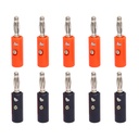 Elektroniska kryddor 4mm Banana Connector Plug (5 par) | Screw Type Black & Red Banana Jack för högtalare & Audio Användning
