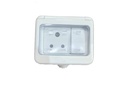 Epic Waterproof 3-Module Plastic Gang Box med 6 Amp Switch & Socket | Shockproof, Glossy Finish, IP55 Enclosure för Home & Office