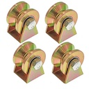 V Groove Wheel, Steel Heavy Duty Caster Wheels Sliding Gate Rollers Pressure bär Pully Lasting Convenient V-Shaped Bracket Roller (4, Grov-2 i)
