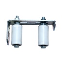 Tung Duty Justerbar Skjutning Gate Guide Roller med dubbelboll Bär Nylon Wheels