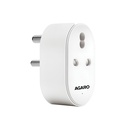 AGARO Regency 16A Wi-Fi Smart Plug med Energy Monitoring & App Control, kompatibel med Alexa & Assistant, Voice Control för Geyser, AC & Other Heavy Appliances, Timer & Scheduling, White