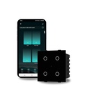 AZIOT Smart Wi-Fi Modular 4 Gang Premium Touch Switch (6 ampere varje) - GLASS (inte akryl): Höj ditt hem med effektiv kontroll (faser i Anchor Roma Classic och liknande plattor) Home Automation