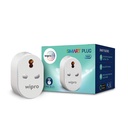 Wipro 16A Wi-Fi Smart Plug med energiövervakning - Lämplig för stora apparater som Geysers, Microwave Ovens, Air Conditioners (Arbeta med Alexa och Assistant) Vit vit