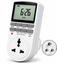 Blackt Electrotech BT41P 230V 10A Digital Programmable Timer Socket Plug – 24x7 Electronic Outlet för Automated Lights, Energy Saving & Home Appliances (New)
