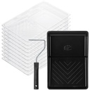 Bates-6 Inch Paint Roller Tray Set, 12 st Black Plastic Paint Tray Kit