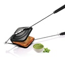 MILTON Pro-kock Non-Stick Aluminium Sandwich Gas Toaster, 14 cm, Sandwich Maker, Sandwich Griller, Heat-Resistant Bakelite Handle, Gas Compatible, PFOA Free, Black