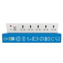 Smarteefi WiFi Smart Power Extension | Garanterade scheman fungerar utan Internet | 5 Ports | Smart Plug | 10A | Energiövervakning | Countdown Timer | Kompatibel med Alexa & Home (SE51-GS)