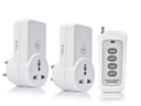 Blackt Electrotech BT16H | 3-Pin Wireless RF Remote Control Power Outlet Switch Socket | 230V 10A Plug med 1 Remote | 100m Range | för Light, Fan, TV & Appliances (2 Socket + 1 Remote)