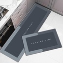 VERVENIX 2 Pcs Kitchen Mats Set - Waterproof Memory Foam Anti-Fatigue Mat Non-Slip Rug för kök, Sink, Tvätt & Hem Office - 120x40 cm + 40x60 cm (Cooking Time Design)