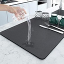 PANCA Dish Drying Kitchen Mat | Stort vatten Absorbent Utensil Torkning Rack Mat | Anti-Slip Kök Tillbehör för hem | Organiser Mat för Sink, Matbord & Vessel Draining (40x 60 cm)