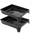 Bates-9 Inch Paint Tray, 2 Pack Black Plastic Paint Roller Tray