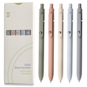 UIXJODO Gel Pens, 5 Pcs 0,5 mm Black Ink Pens Fine Point Smooth Writing Pens, High-End Series Pens för Journaling Note Taking, Cute Office School Supplies Gifts for Women Men (Morandi)