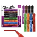 Sharpie Flip Chart Markers, Bullet Tip, Assorted Colors, Low-Odor, Squeak-Free, 8 Count - Office Presentation, Tillbaka till skolan, Lärartillgångar