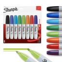 Sharpie Permanent Chisel Tip Marker Set, Poster Markers för trä, plast och mer, 8 greve