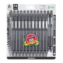 Zebra Pen Z-Grip Retractable Ballpoint Pen, Black Ink, 1,0 mm, 24 Bulk-Pack