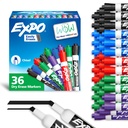 EXPO Dry Erase Markers, Low Odor Ink, diverse färger, Chisel Tips, 36 Räkna