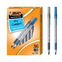 BIC Ballpoint Pen, Black och Blue Ink, 36-Count