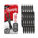 Sharpie S-Gel Pens, Medium Point (0,5 mm), Black Ink, 12 Count - Skriva, Journaling, Ritning, Färgläggning, Note-Taking, College Supplies