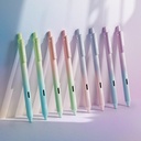Writech Retractable Gel Ink Pens: 8ct Black Ink 0.5mm Fine Point Tip Pen Comfort Grip Smooth Writing med estetisk Gradient Color Barrel för Journaling Note Ta Sketching No Bleed & Smear