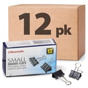 Officemate Small Binder Clips, Svart, 12 Boxar av 1 Dussin Varje (144 Totalt) (99020)