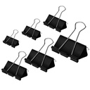 DSTELIN Binder Clips Paper Clamps Assorted Sizes 100 Count (Black), X Large, Medium, Small, X Small och Micro, 6 Sizes in One Pack, Möt dina olika användningsbehov.