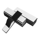 Melsan 1x4 tum Hook and Loop Strips with Adhesive - 15 Sets, Strong Back Adhesive Fasten Mounting Tape för hem- eller kontorsbruk - Istället för hål och skruvar, svart