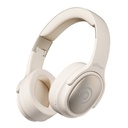 pTron Studio Pro w/65Hrs Playtime, Wireless Over Ear Headphones med HD Mic, Dual Device Pairing, TruTalk AI-ENC Calls, Low-Latency Game & Music, 40mm Drivers, BT5.4, Type-C Fast Charging (Cream)