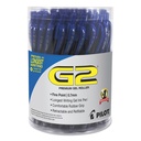 Pilot G2 Premium Gel Pen Convenience Pack, Retractable, Fine 0,7 mm, Blue Ink, Blue Barrel, 36/Pack