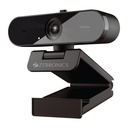 Zebronics FHD USB Webcam, 30FPS, 2P2G Lens, 2.0MP CMOS Sensor, Auto-White Balance, Auto-Exposure, Privacy Shutter, Built-in Mic, för Teams, FaceTime, PC/Laptop (Live Pro)
