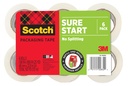 Scotch Sure Start Packing Tape Refill, 900 i x 900 i, 6 Rolls