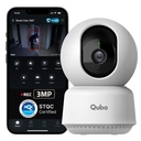 Qubo Smart Cam 360° 3MP | No SD Card Required, Records Directly on Cloud | 2026 Edition - av Hero Group | STQC Certified | AI Person Detection | Intruder Alarm | Night Vision | Two-Way Talk