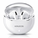 Kratos TW02 Ear Buds Wireless med 60H Playtime, Noise Isolation & Clear Calls, Bluetooth Earbuds med Voice Assistant, Ear Buds med Bluetooth V 5.3 & med typ C Fast Charging, IPX5 TWS Earphones