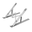 Zebronics NS2000 Plus Laptop Stand, stöder upp till 17-tums bärbara datorer, 5kg Load Capacity, 7-nivå Justerbar höjd, Ergonomisk Foldable Design, Anti-Slip Silicone Pads (Silver)