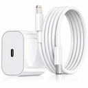 20W SuperFast Adapter Charger & Cable (Apple-MFi Certified) Kompatibel med iPhone 14/14Plus/14Pro/14Promax 13/13Pro/13Promax 12/12Pro/12/11/X/Xr Series (vit)
